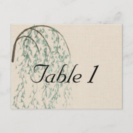 Postal Rama inteligente en número de tabla de Boda lineal