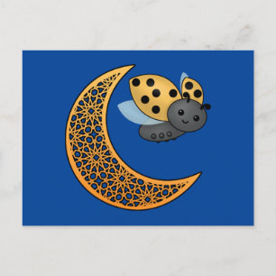 Postal Ramadan Crescent Moon Ladybug