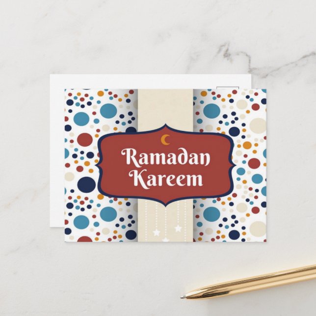 Postal Ramadan Kareem Crescent (Anverso/Reverso In Situ)