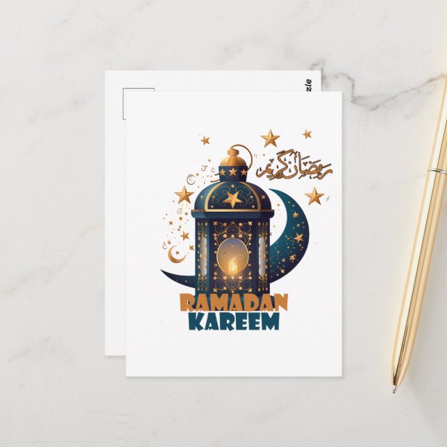Postal Ramadan Kareem Mubarak Lantern ramadan 2024 (Anverso/Reverso In Situ)