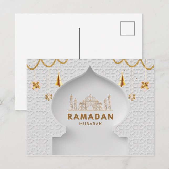 Postal Ramadan Mubarak | Ramadan Kareem Holiday (Anverso / Reverso)