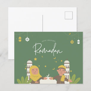 Postal Ramadan Mubarak Ramadan Kareem Holiday Postcard