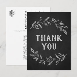 Postal Ramas curvas | Chalkboard Gracias