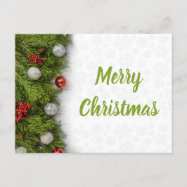 Postal Ramas de árbol de Navidad con baubles