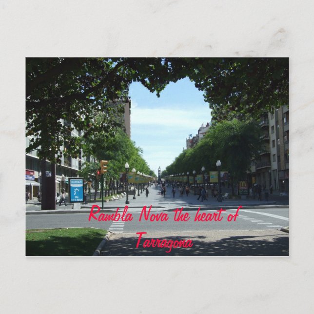 Postal Rambla Nova, el corazón de Tarr... (Anverso)
