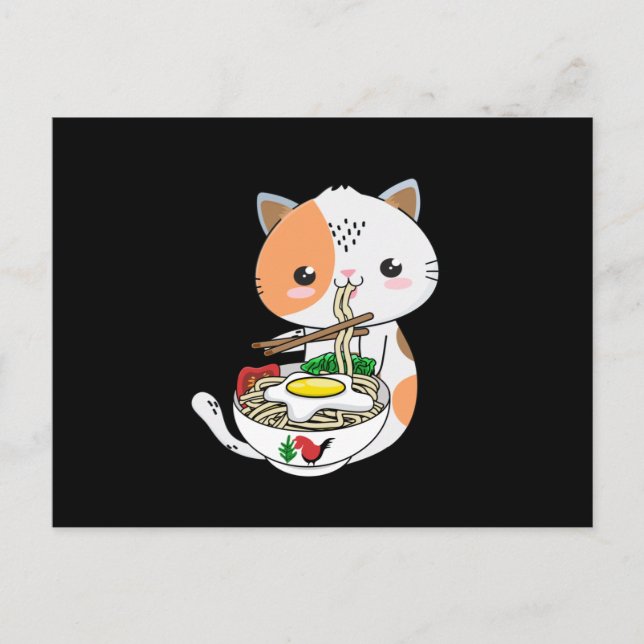 Postal Ramen Cat Kitten (Anverso)