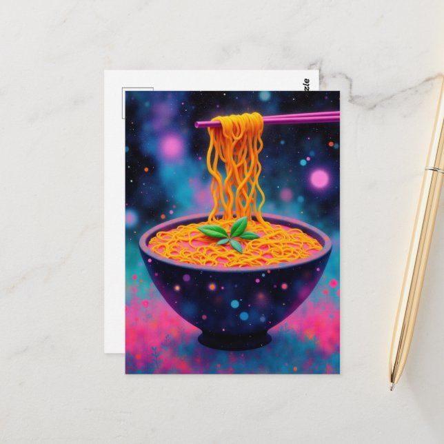 Postal Ramen de Fantasía Colorido (Anverso/Reverso In Situ)