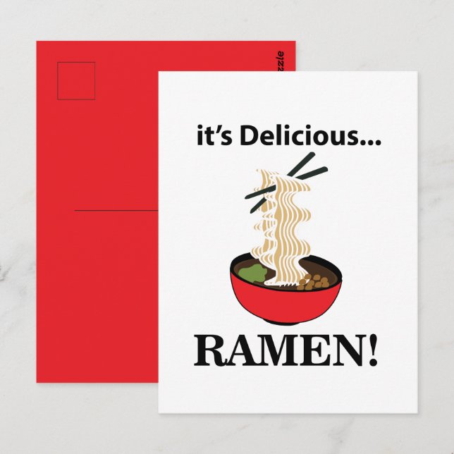 Postal Ramen Es Delicioso Ramen (Anverso / Reverso)