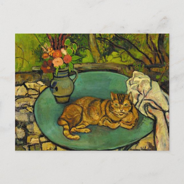 Postal Raminou and Pitcher con Carnations (Anverso)