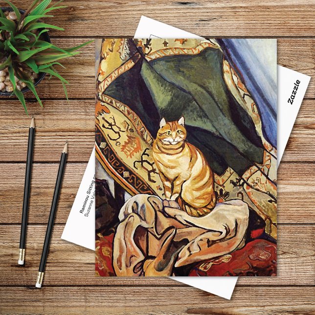 Postal Raminou Cat Cloth Suzanne Valadon (Subido por el creador)
