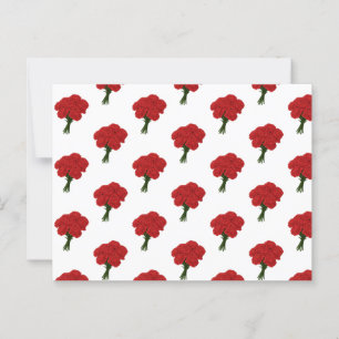 Postal Ramo de Claveles Rojos – Arte Romántico Elegante