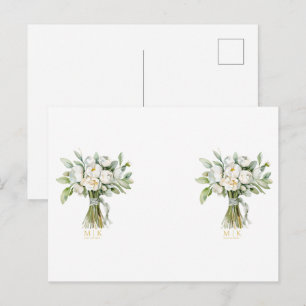 Postal Ramo de flores de boda