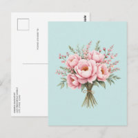 Ramo de flores de peonía rosa bonita