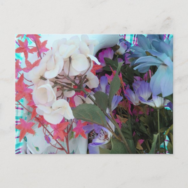 Postal Ramo de flores de plástico (Anverso)