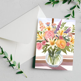 Postal Ramo de flores de primavera | Acuarela floral boni