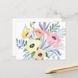 Postal Ramo de flores de primavera | Acuarela floral boni
