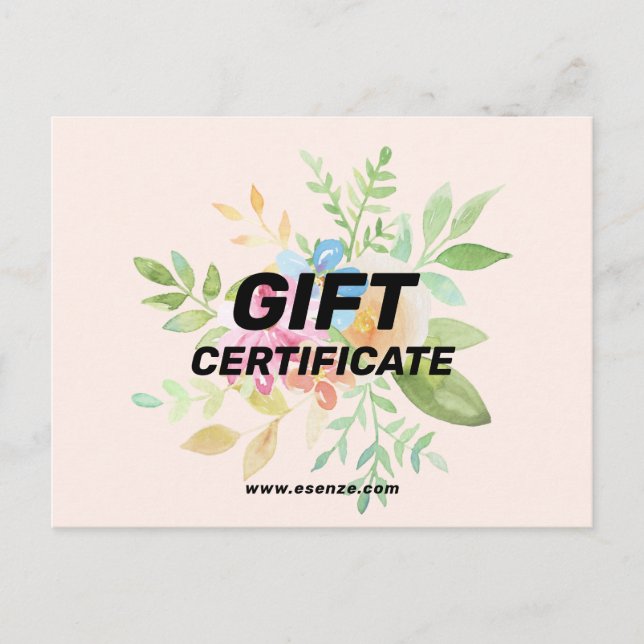 Postal ramo de flores pintado a mano (Anverso)