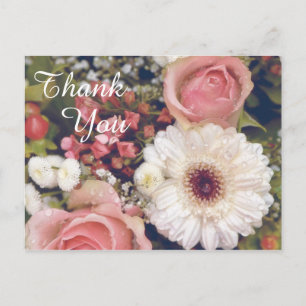 Postal Ramo de flores románticas gracias