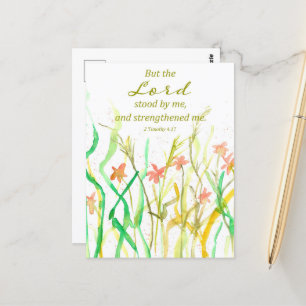 Postal Ramo de flores silvestres de las Escrituras religi