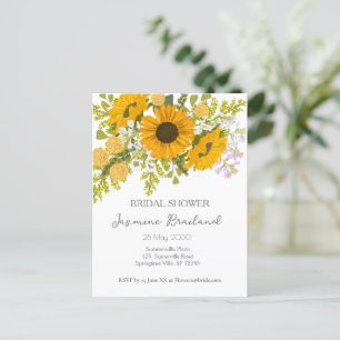 Postal Ramo de Girasoles Modernos Amarillos para Despedid