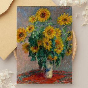Postal Ramo de Girasoles Monet