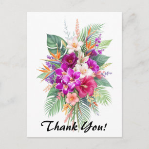 Postal Ramo de hermosas flores tropicales gracias
