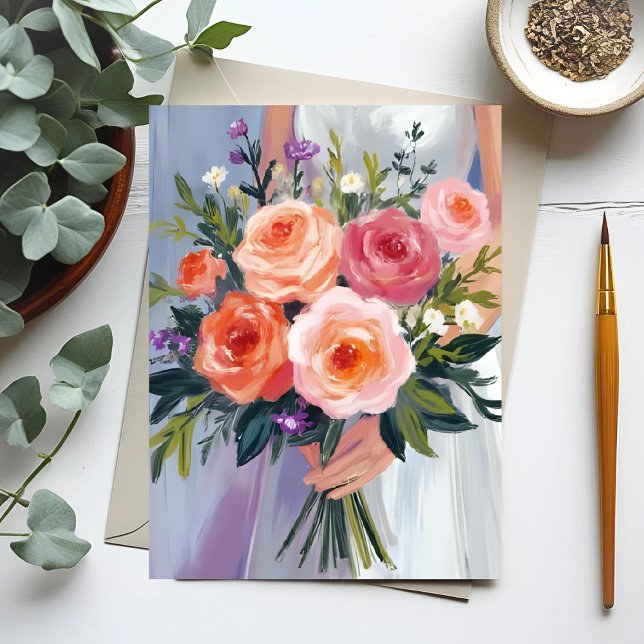 Postal Ramo de novia de flores silvestres | Novia de boda (Subido por el creador)