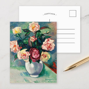 Postal Ramo de rosas   Henri Manguin