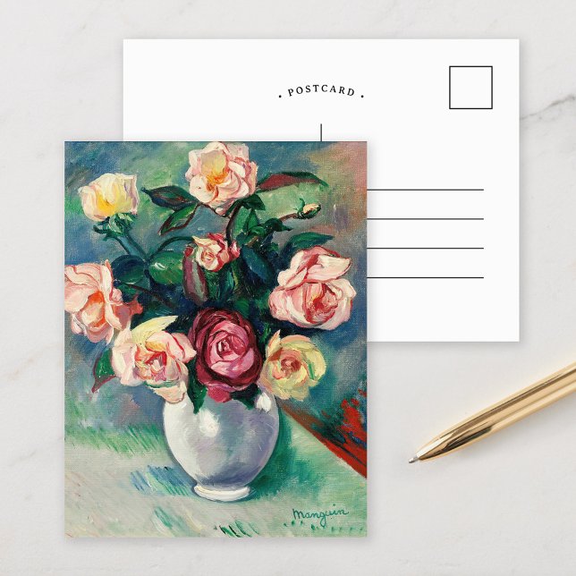 Postal Ramo de rosas | Henri Manguin (Subido por el creador)