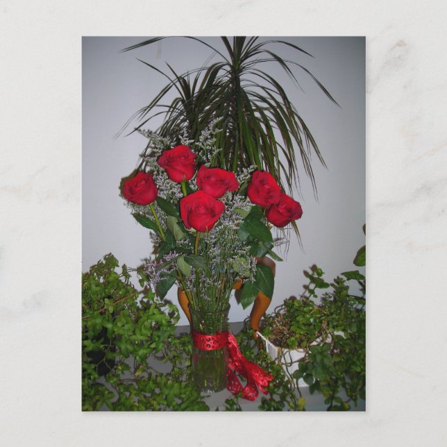 POSTAL RAMO DE ROSAS ROJAS **PERSONALIZAR** (Anverso)