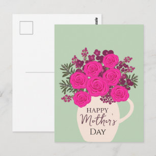 Postal Ramo de Rosas Rosadas – Floral Elegante para el Dí