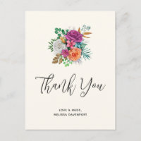 Ramo de rosas rosadas, naranjas y blancas agradeci