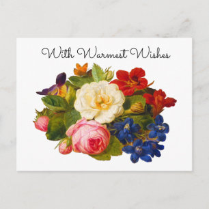Postal Ramo de Rosas Victorianas con los Mejores Deseos