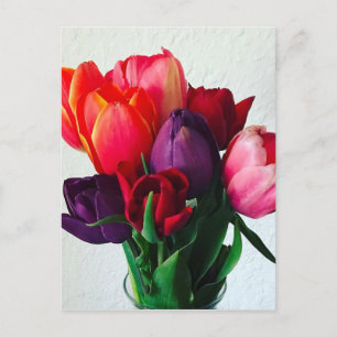 Postal Ramo de Tulipanes de Primavera