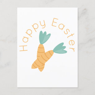 Postal Ramo de zanahorias Feliz Pascua