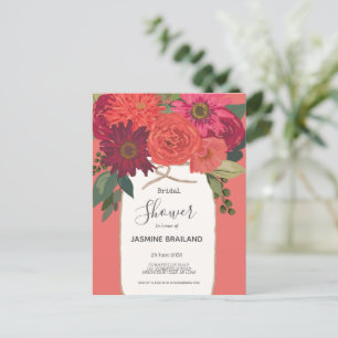 Postal Ramo Floral Brillante en Tarro de Mayson para Desp