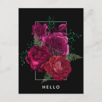 Ramo Floral Rosa Magenta Elegante Hola