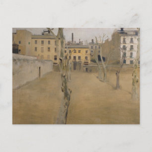 Postal Ramon Casas - Patio de la antigua prisión de Barce