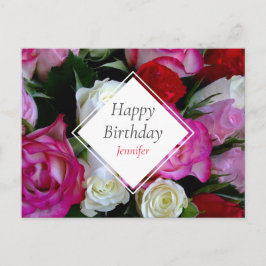 Postal Ramos de Rosas Feliz Cumpleaños