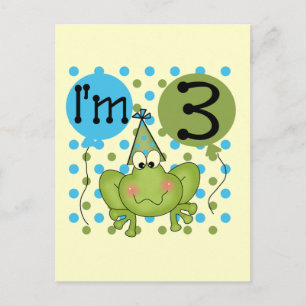Postal Rana azul Tercer camisas de cumpleaños y regalos