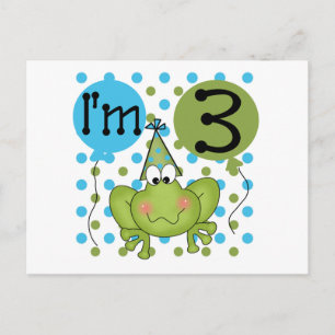 Postal Rana azul Tercer camisas de cumpleaños y regalos