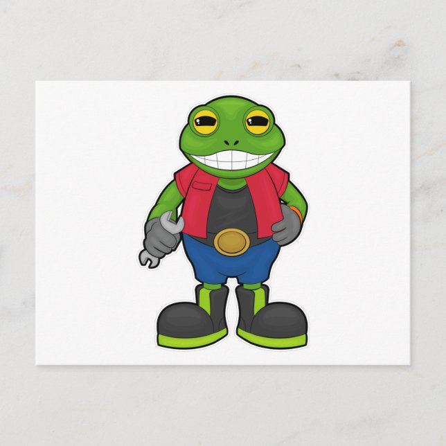 Postal Rana como mecánica con español (Anverso)