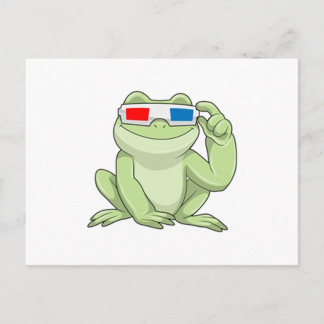 Postal Rana con gafas (Anverso)