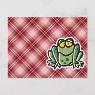Postal Rana Cuta; Red Plaid