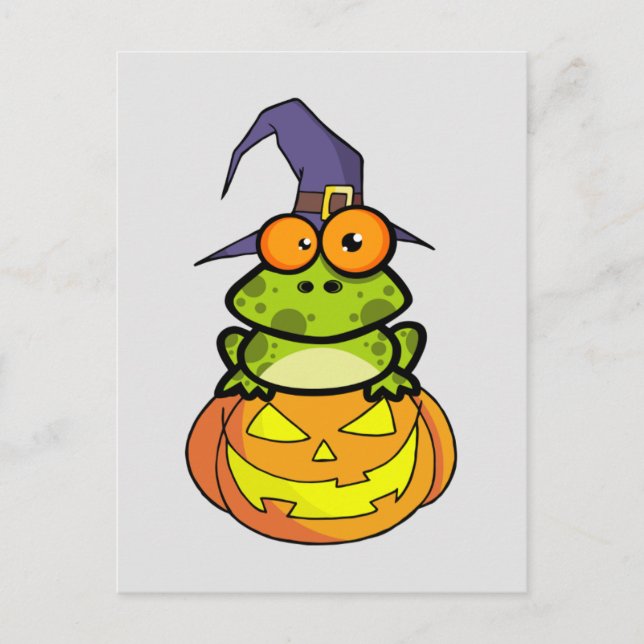 Postal Rana Cute Halloween (Anverso)