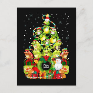 Postal Rana de Feliz Navidad Árbol de Navidad Xmas Ranas