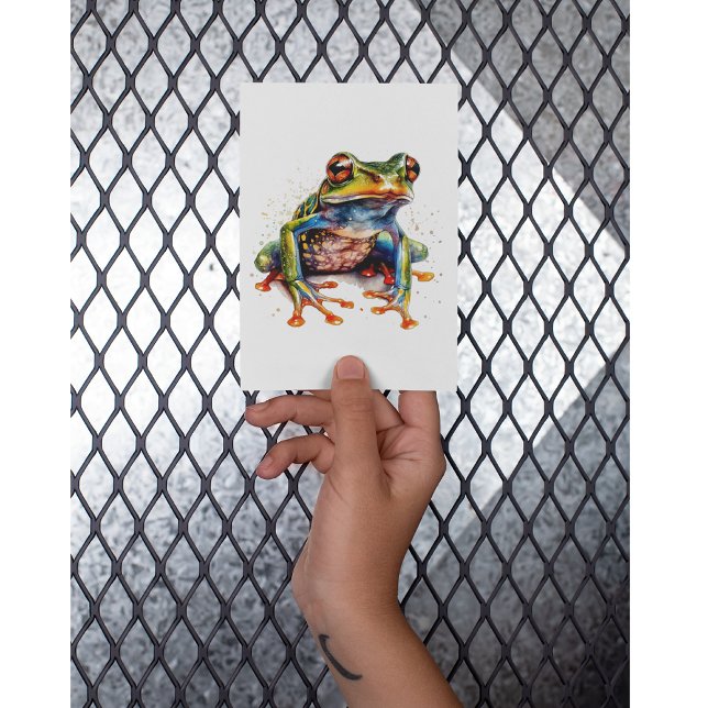 Postal Rana de la selva tropical de ojos esmeralda (Subido por el creador)