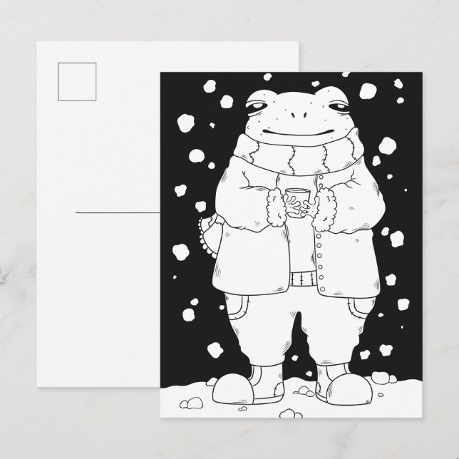 Postal Rana de Navidad (Anverso / Reverso)