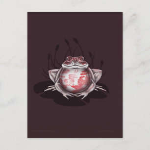 Postal Rana de toro silvestre roja