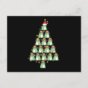 Postal Rana divertida de Navidad árbol regalo para amante